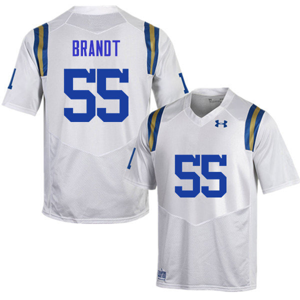 Men #55 Breland Brandt UCLA Bruins Under Armour College Football Jerseys Sale-White